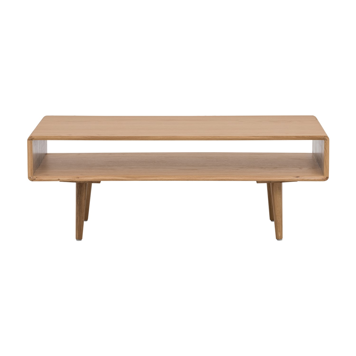 Read more about Large solid oak coffee table with storage shelf marny